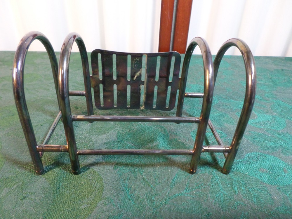 Unique Vintage P M Italian Silverplate Silverware/Cutlery Buffet Holder/Caddy