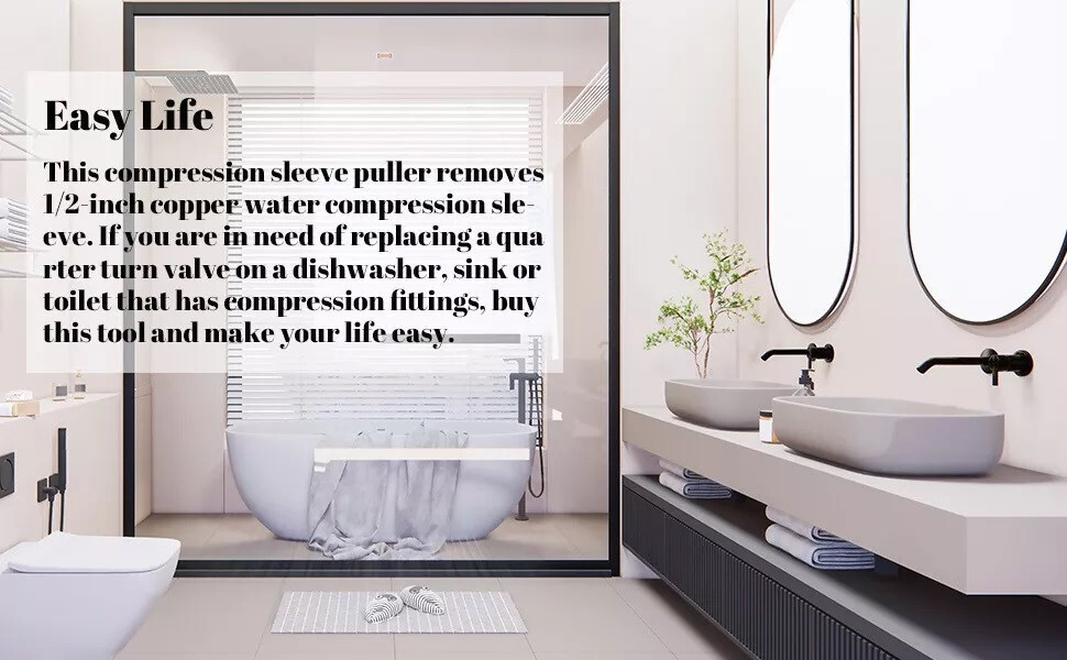 Compression Sleeve Puller Tool Remove Pipe Ferrule Nut Bolt Tubing Plumbing Tool