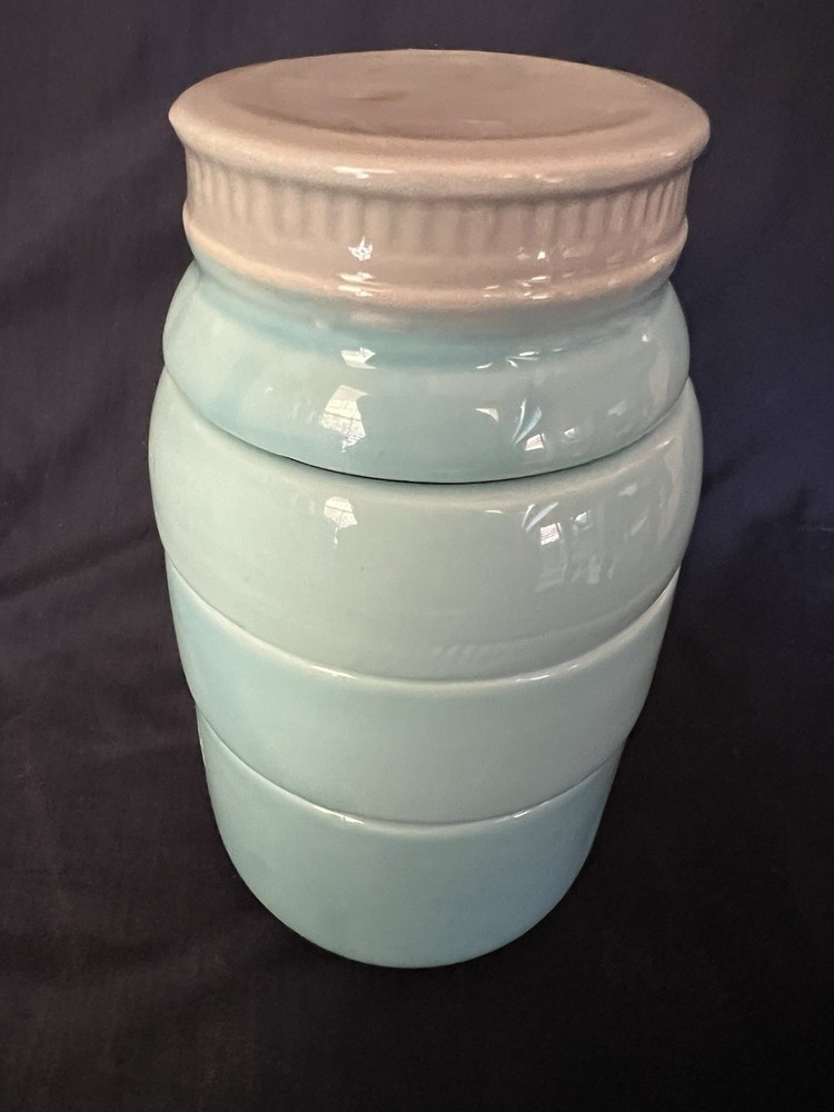 Cute Ceramic Mason Jar, Measuring Cups, Whimsical, Fun, Or Use For Trinkets! EUC