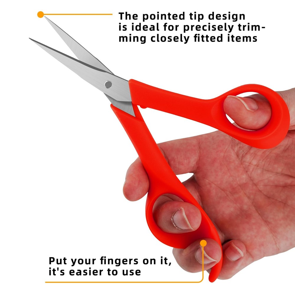 Precision Detail Scissors,Pointed Small Craft Scissors,Stainless Pink,red