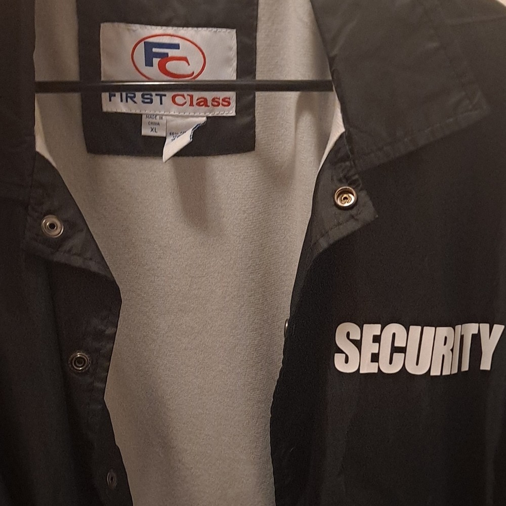 First Class Security Jacket Black XL 65% Polyester 35% Cotton