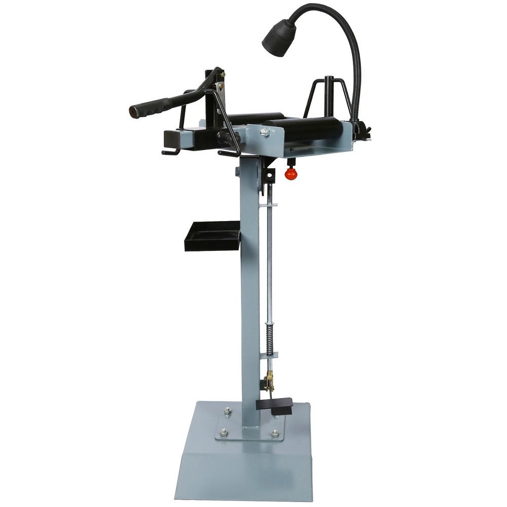 Manual Tire Spreader with 360° Swivel Platform, 7-Speed Control & LED Light