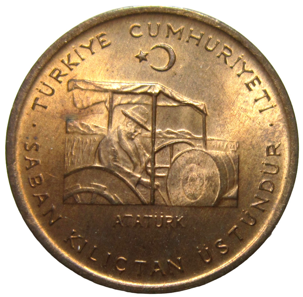 TURKEY. 10 KURUS, 1974 F.A.O. UNCIRCULATED.