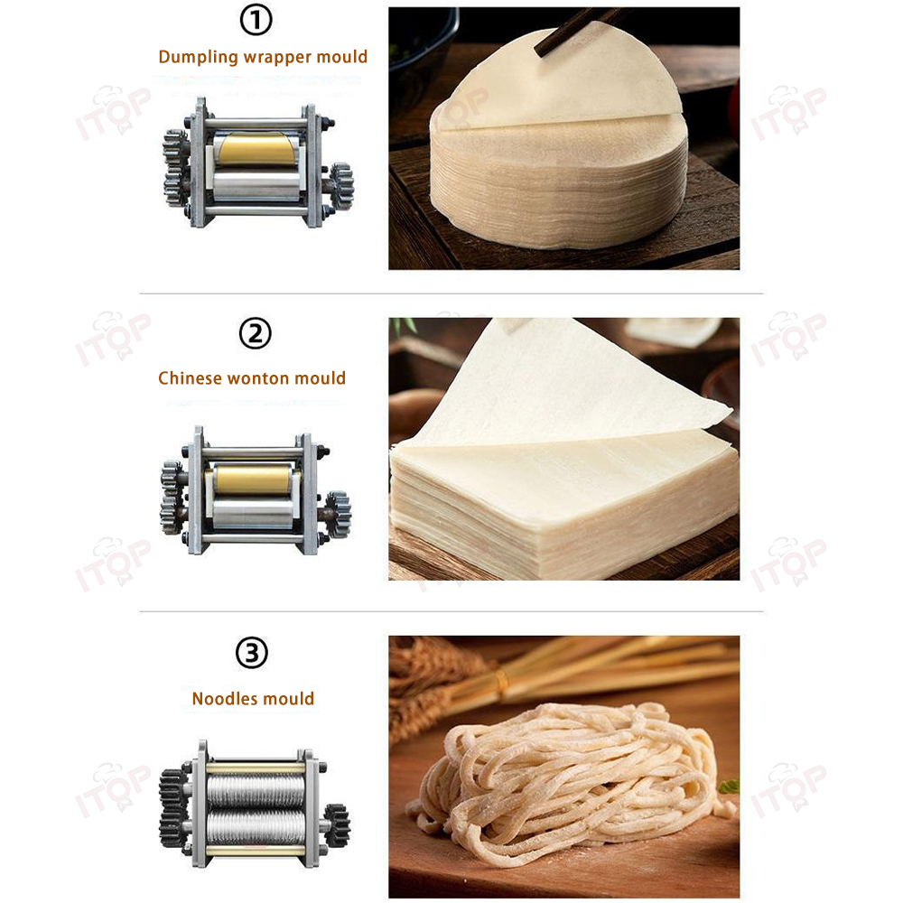 Electric Pasta Machine Dumpling Wrapper Maker Square or Round Mould Multi Size