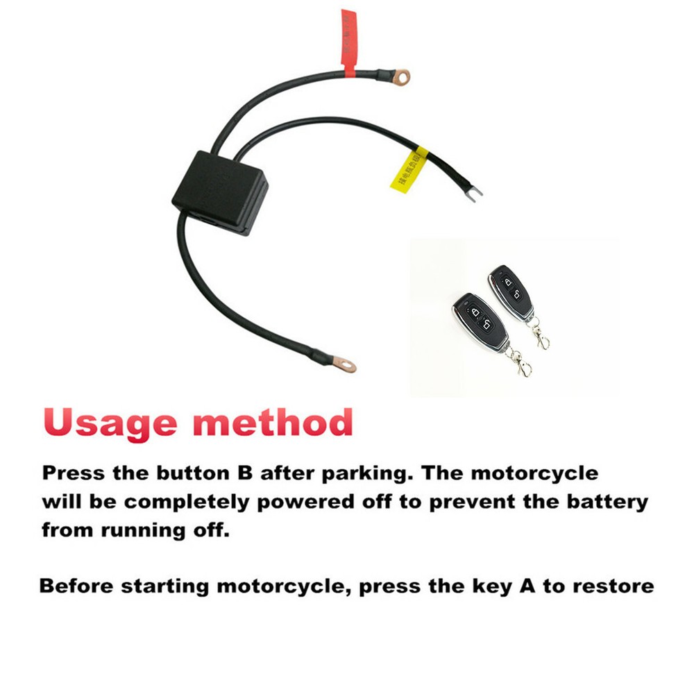 Motorcycle Battery Disconnect Cut Off Isolator Master Switch Dual Remote Control