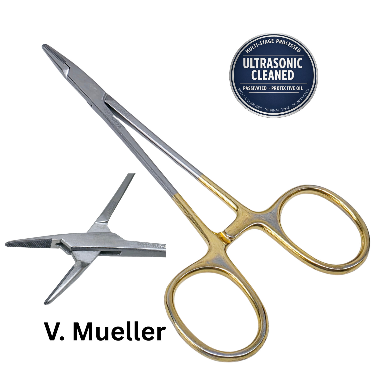 V. Mueller RH2562A Vital Webster Needle Holder TC 4.75" - Ultrasonic Cleaned