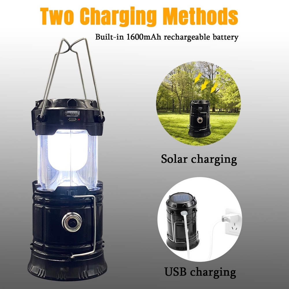 Collapsible Portable LED Camping Lantern XTAUTO Lightweight 4-pack, White