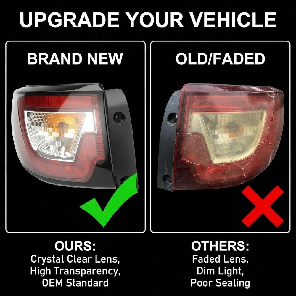 Tail Light Assembly Outer Left Driver Side Compatible with Chevrolet Traverse 2