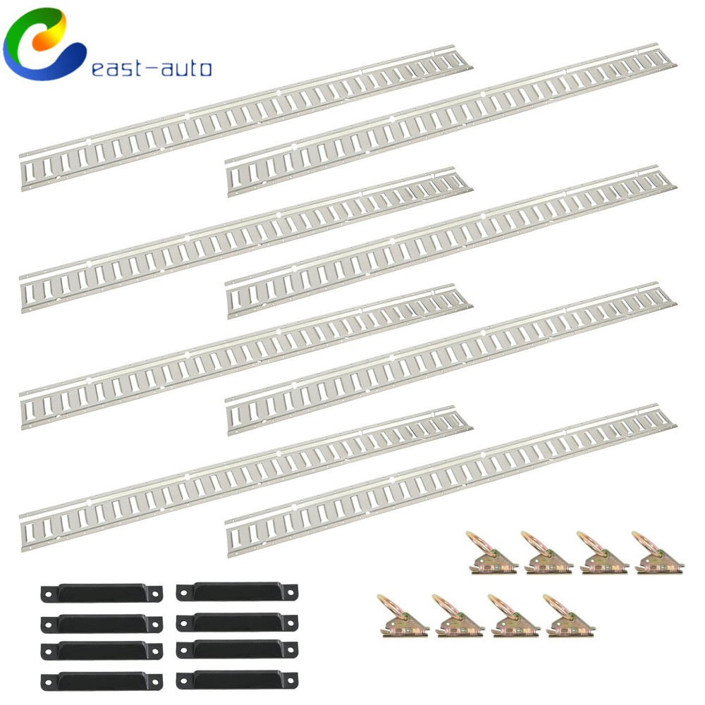 Silver 24 Pack 5 Ft E Track Rail System With Hardware For Secure Loads Steel