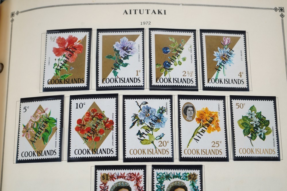 WORLDWIDE A-L 1970s COLLECTION OF 875+ STAMPS MINT & USED STORED IN SCOTT ALBUM