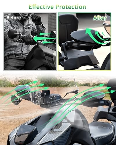 2PCS Hand Guards for Can Am Ryker, Black Plastic Handguards Protector Cover
