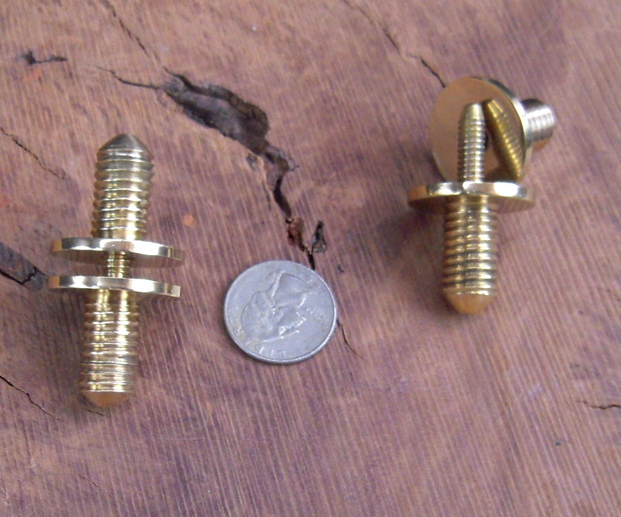 JWL Two (2) Solid Brass Connectors Couplers (1/2" x 13) to split Canes in two