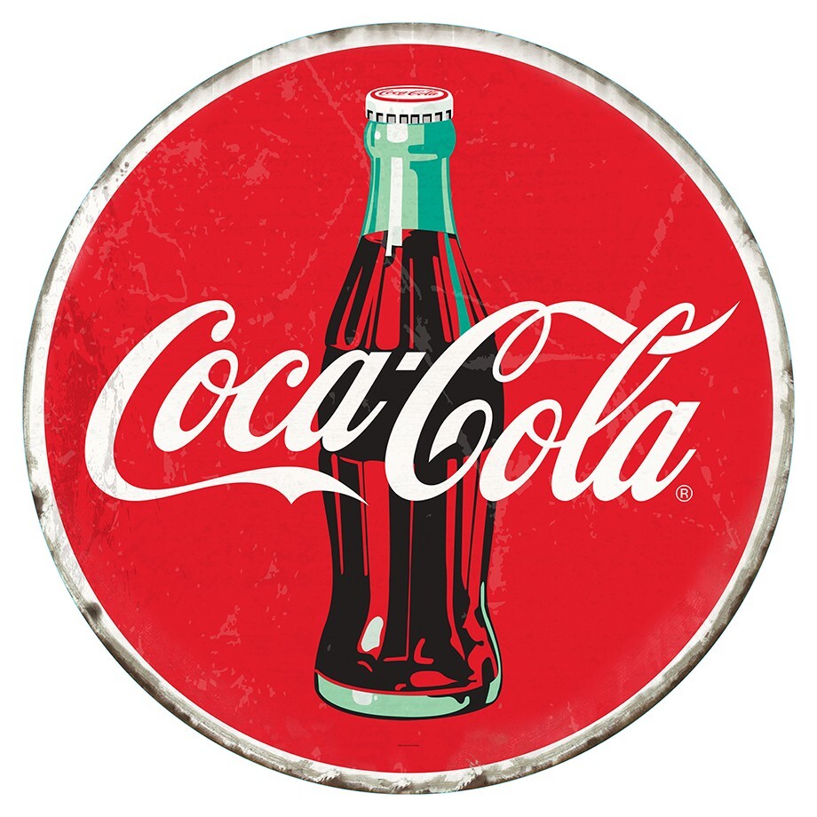 LARGE 36IN Classic Coke Glass Bottle Coca-Cola Antique Style METAL Hanging Sign