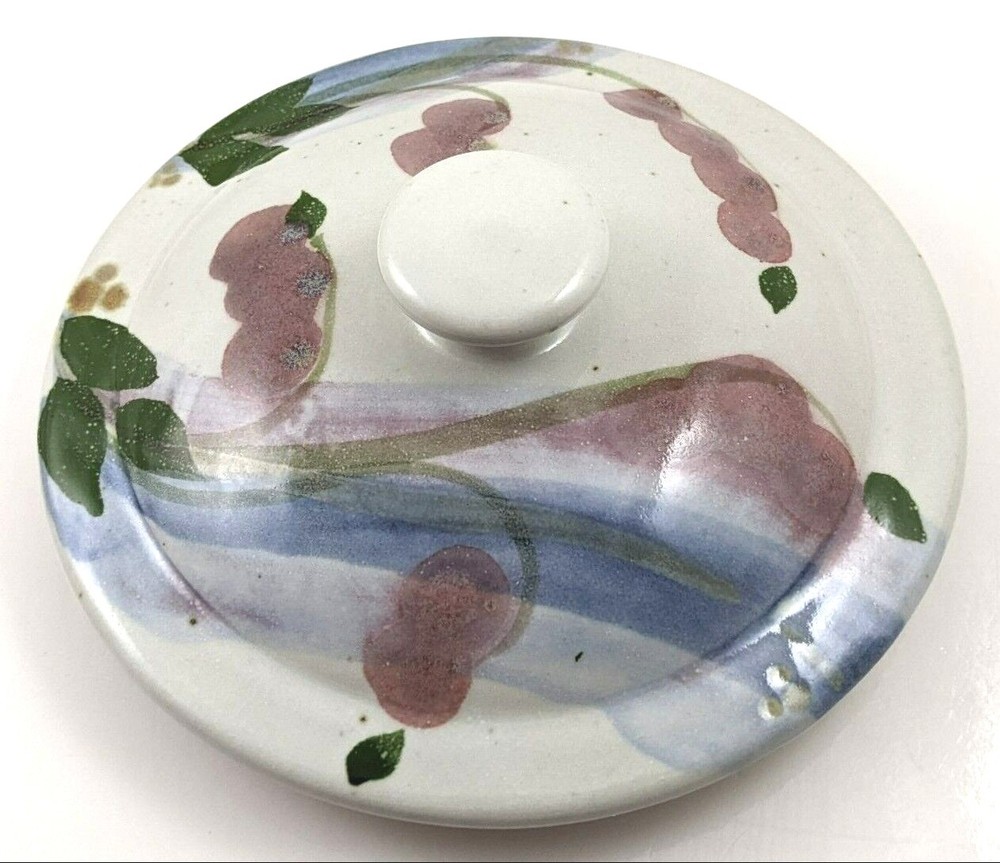 Hand Crafted Glazed Pottery Covered Casserole Serving Dish