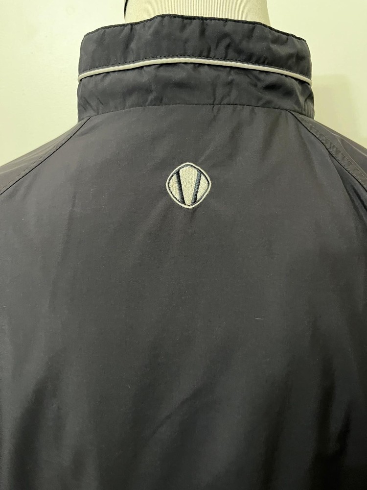 Sunice Golf Jacket Mens Large Black Weather Windbreaker Pullover Zip
