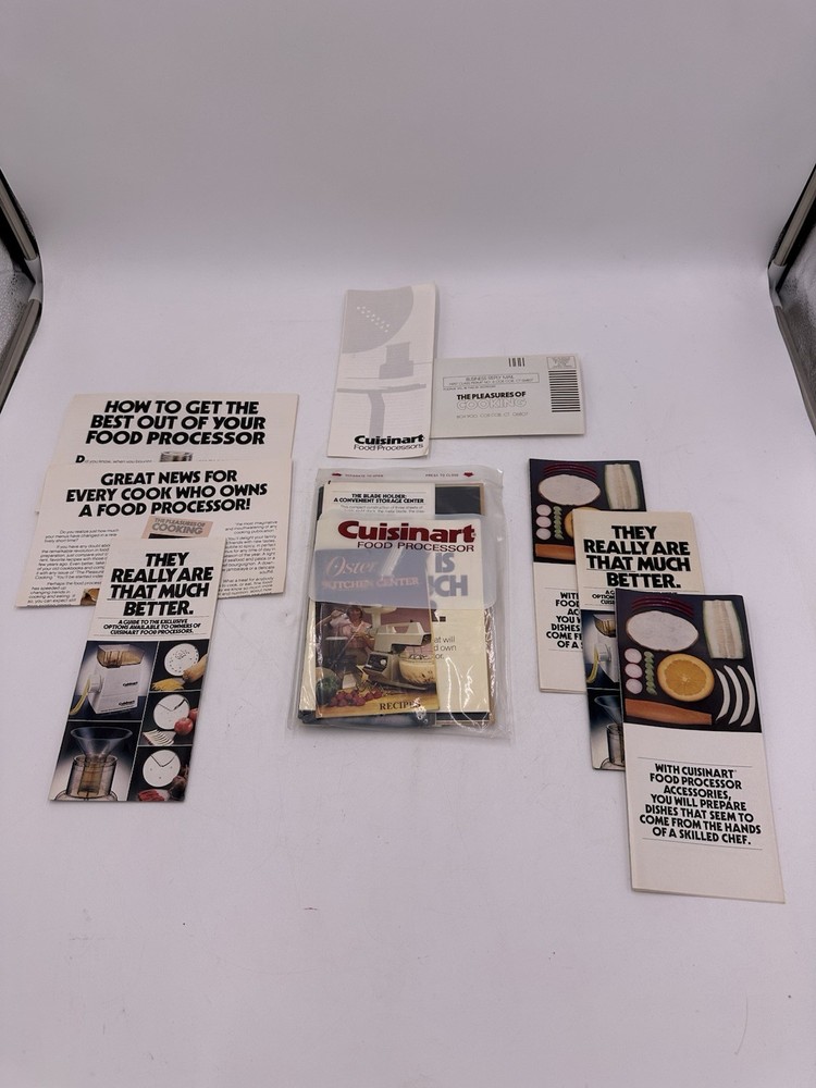 Cuisinart DLC-8F instructions and Recipe Booklets