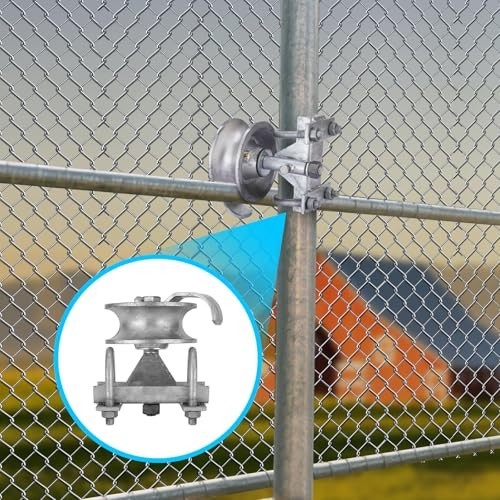 Galvanized Steel Sliding Gate Rollers Hardware Kit for 2" Gate Frame & Track Pip