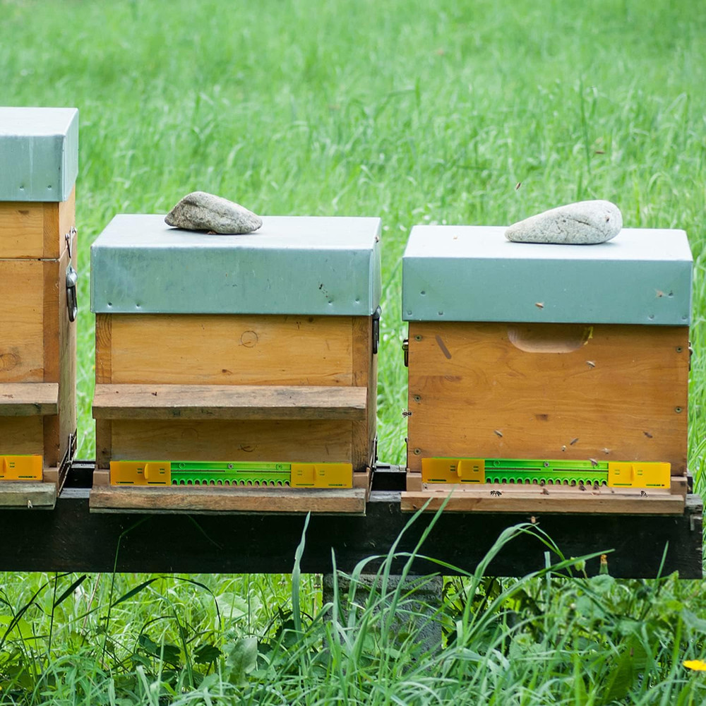 Bee Hive Entrance Reducer 6 Pack, Adjustable Plastic Mouse Guard, 10 Frame