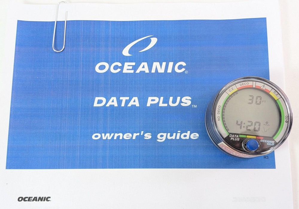 Oceanic Data Plus Air & Nitrox Puck Scuba Dive Computer + Manual EXCELLENT #5931