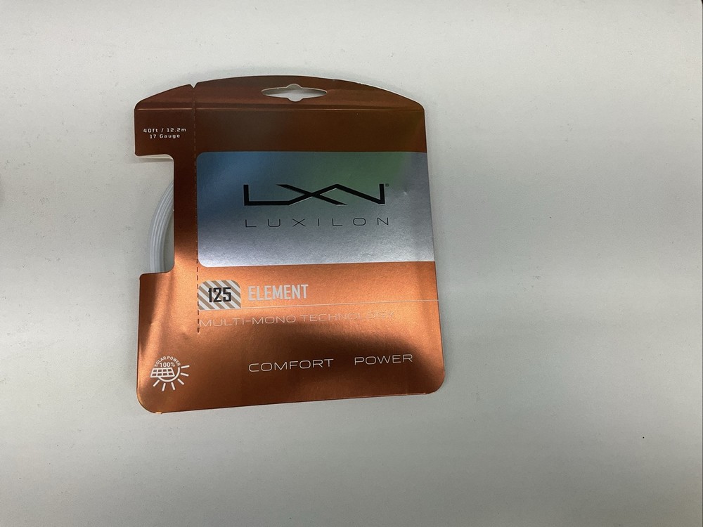 3 Pack Luxilon 125 Element Multi-mono Technology 17g/1.25mm White String