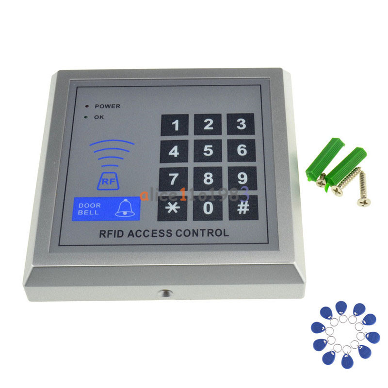 2Pcs Security RFID Proximity Entry Door Lock Access System 500 User +20 Keys
