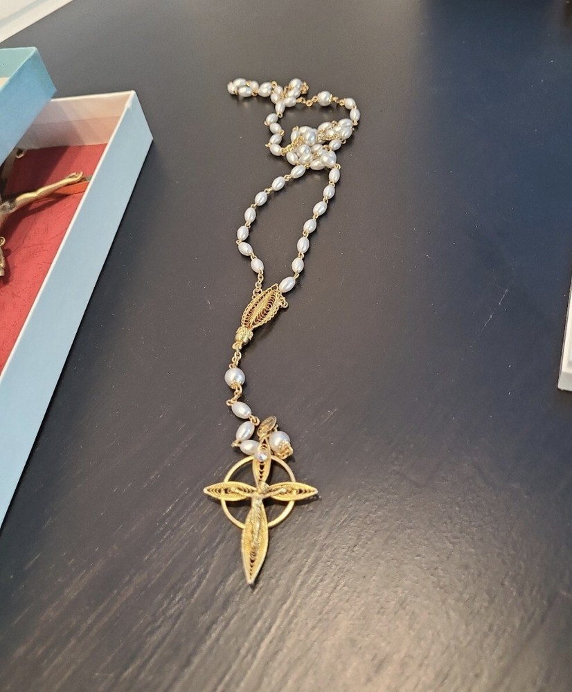 Cross, necklace and rosary