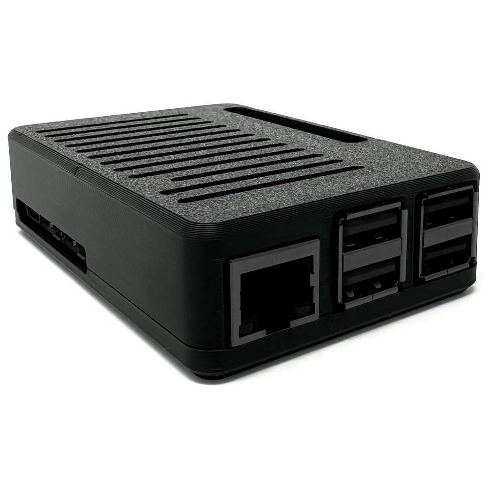 K&L Machining 3D Printed PLA Case for Raspberry Pi 5, Matte Black, Protective