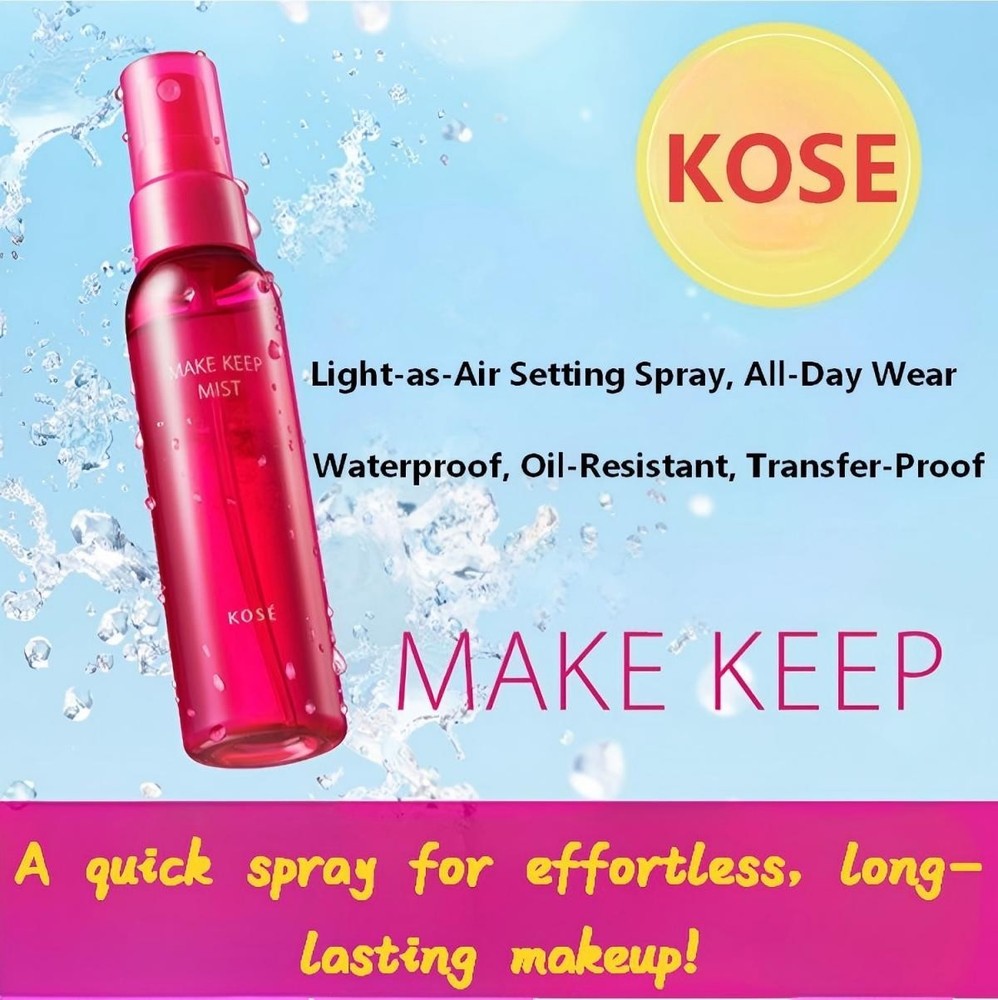 KOSÉ Make Keep Mist EX+ Setting Spray 80mL Waterproof Long-Lasting Makeup Fixer