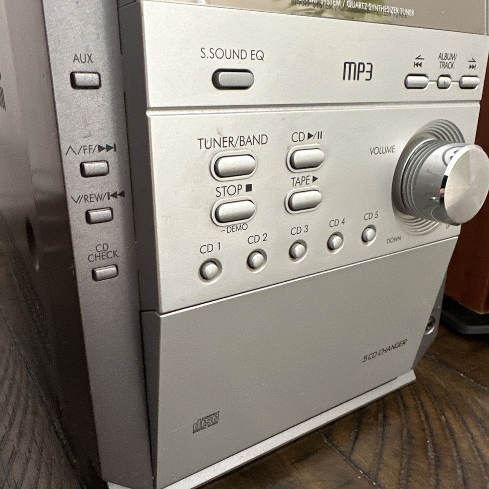 Panasonic SA-PM19 CD Stereo Cassette System 5 Disc Changer **READ