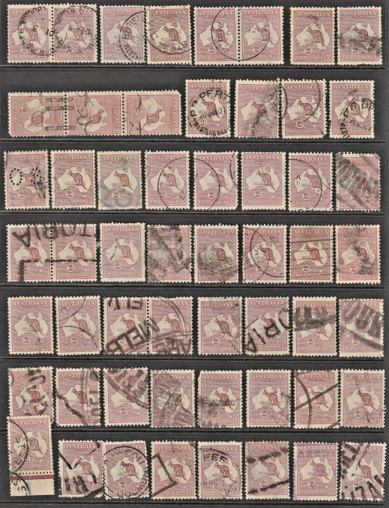 KANGAROOS - 2/- Maroon x78 (All 3rd Watermark) USED - (CV $4,700+ MINIMUM)