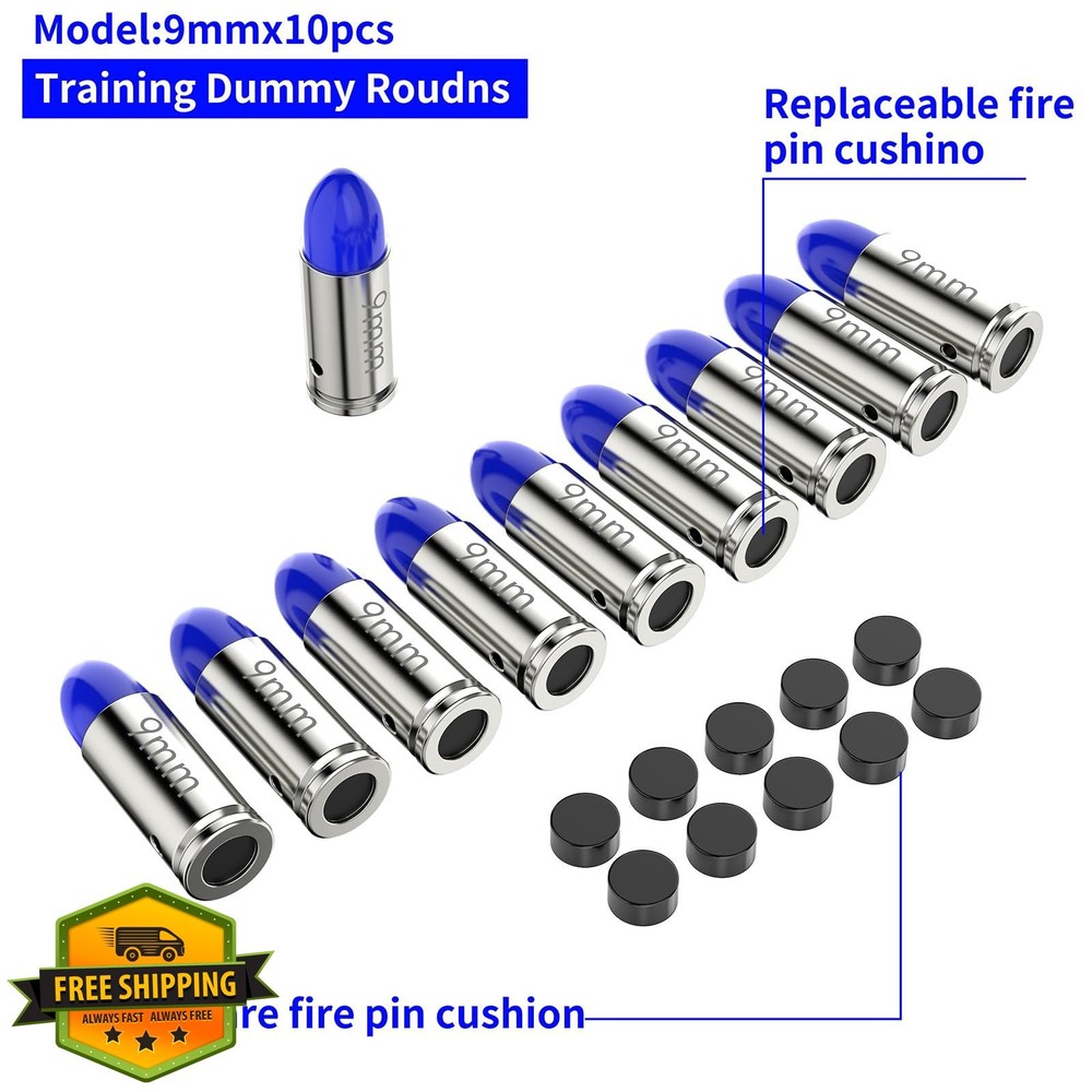 Tipfun Snap Caps 22LR 9MM .45ACP Training Dummy Rounds Safe