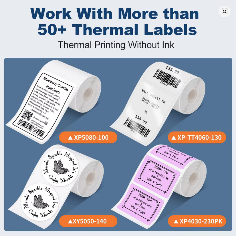 Phomemo M110 Thermal Label Printer Bluetooth Portable Barcode Sticker