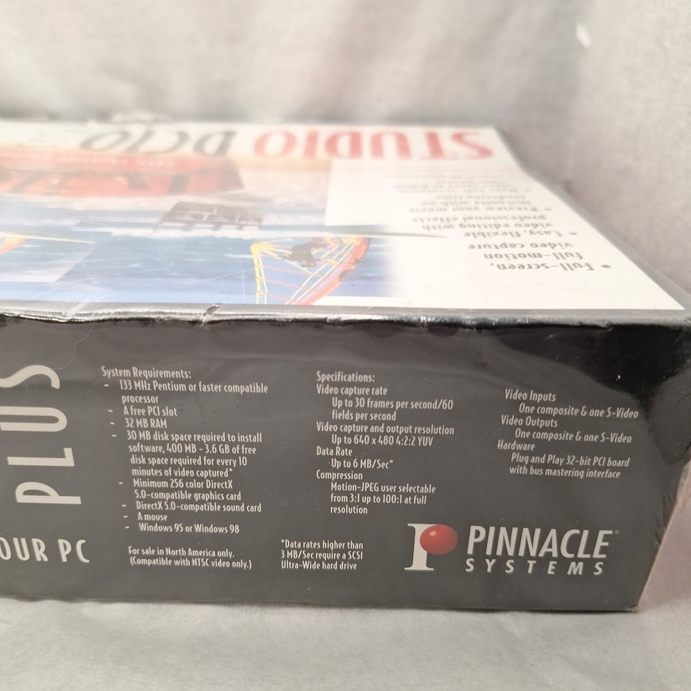 Pinnacle Studio DC10 Plus PC Video Editing Windows 98 Big Box Sealed