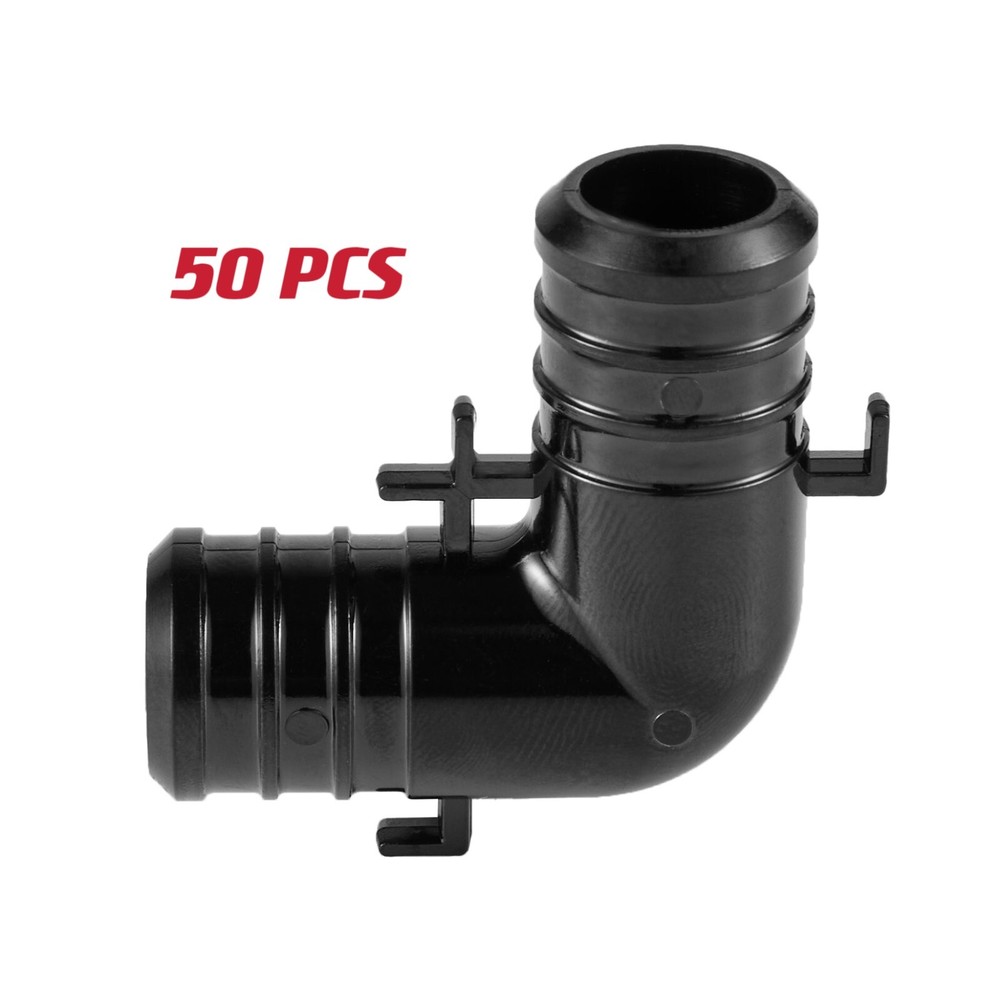 50 PCS EFIELD Poly Crimp Pex Fitting 3/4" X 3/4" Elbow With Position Tab