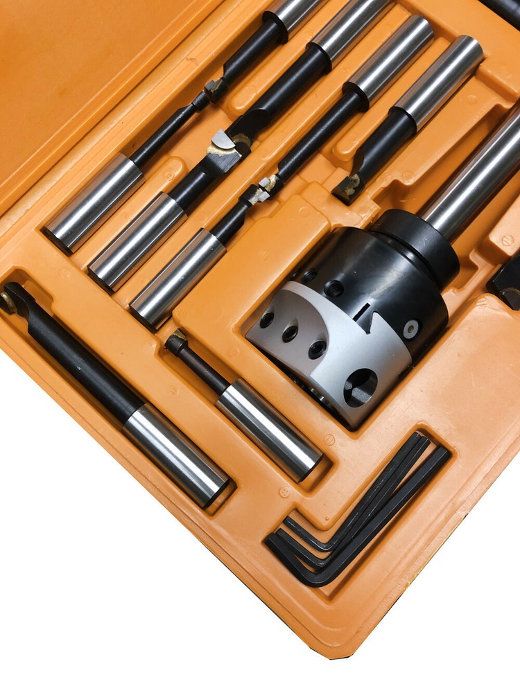 1'' Shank 3'' Boring Head Set 12 Pc 3/4'' Boring Bar Set