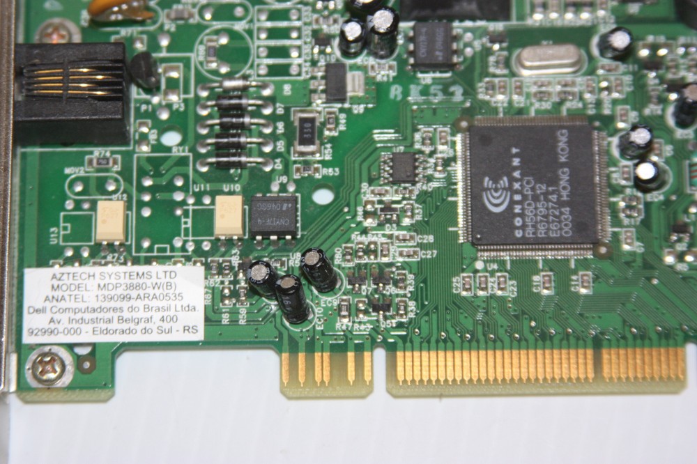 AZTECH SYSTEMS MDP3880-W-56K PCI DIAL UP MODEM DESKTOP COMPUTER CONEXANT CHIPSET