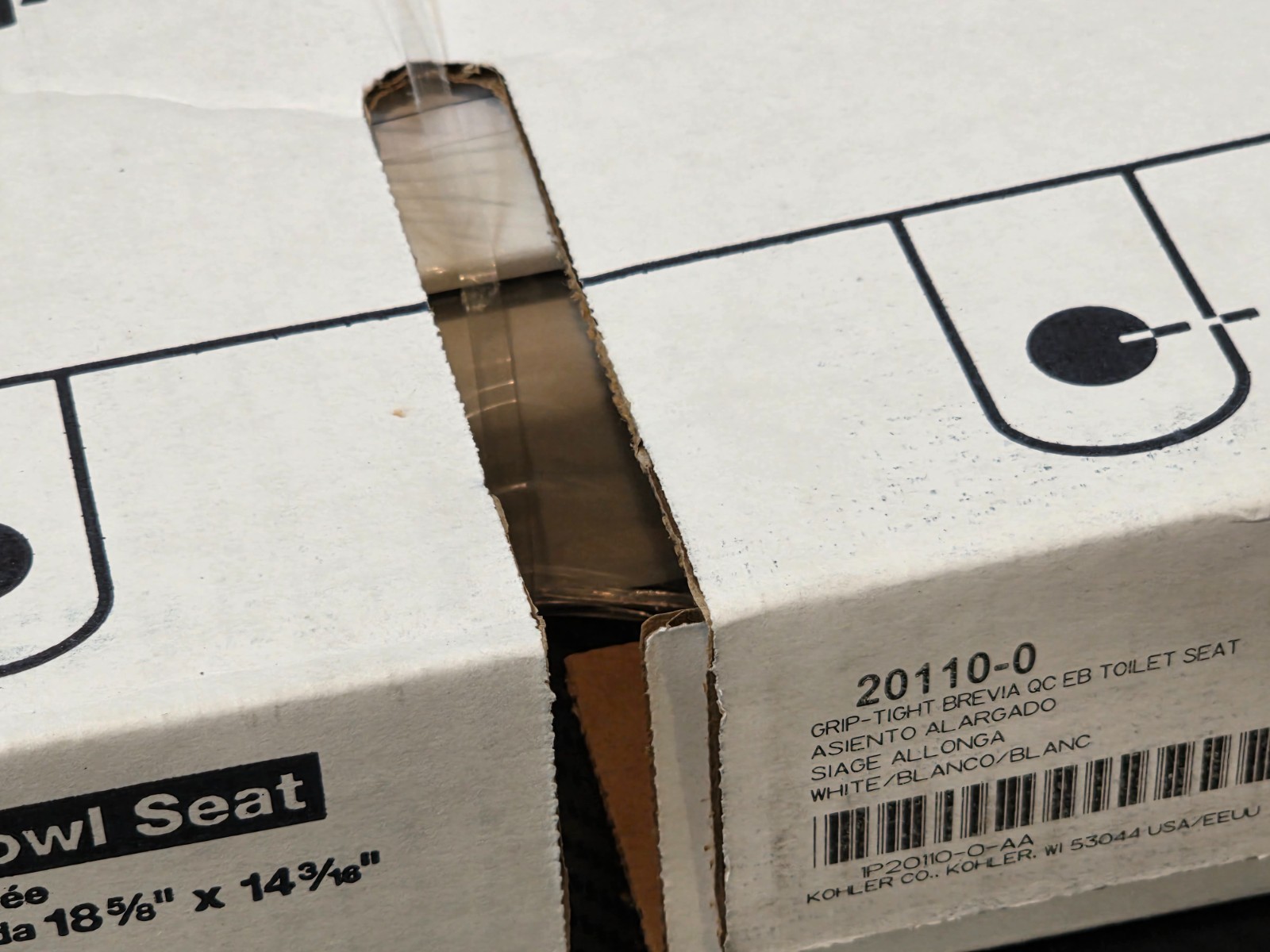 Kohler 20110-0 Grip-Tight Brevia Quiet-Close Elongated Toilet Seat White