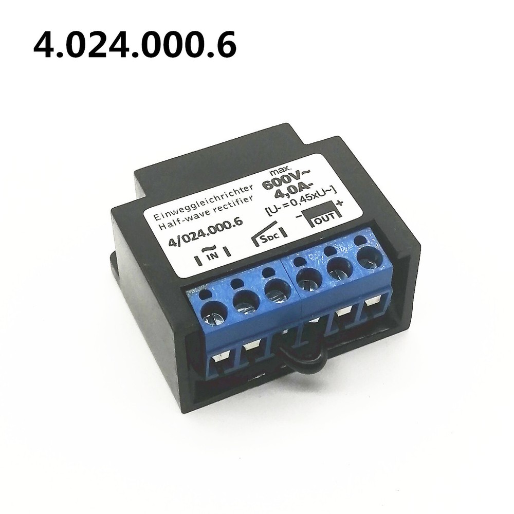 Replace Mayr 4.024.000.6 4A 600V Half Wave Motor Brake Rectifier