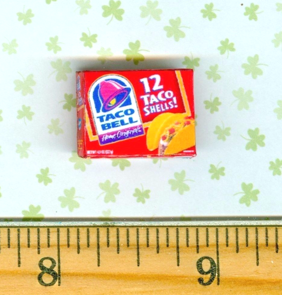 Dollhouse Mniatures Size Taco Shells Box