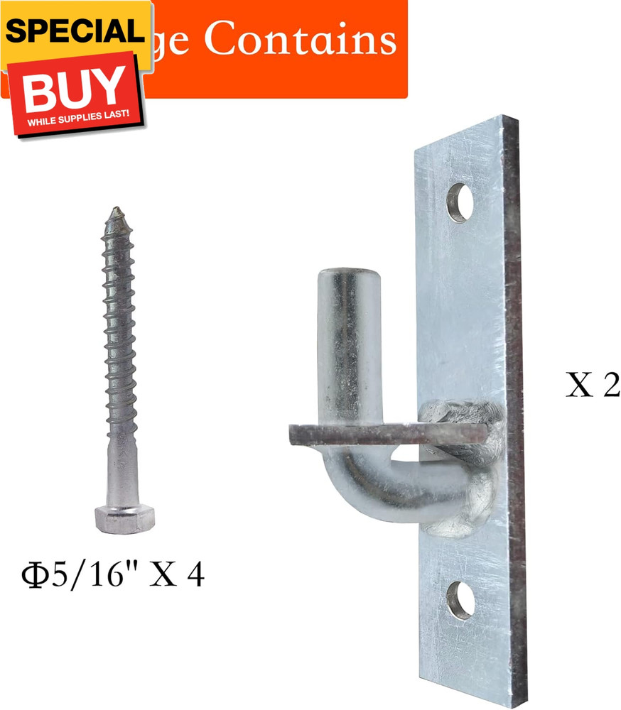 Wall Mount Gate Hinge, Sturdy Fence Gate Hinges Fence Post Chain Link Gate Hinge