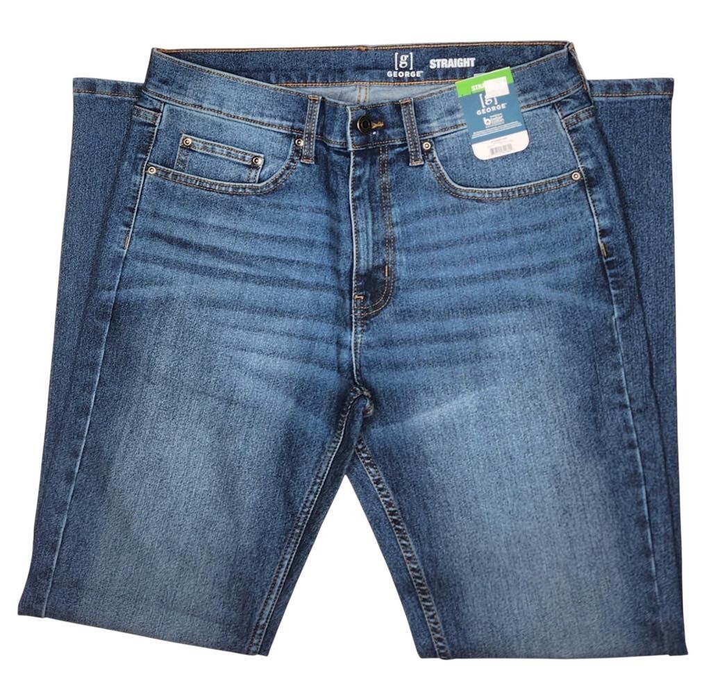 George #11686 NEW Men's Stretch Straight Leg Jeans