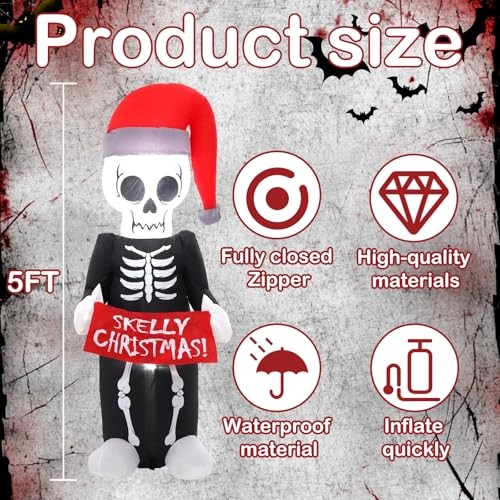 5FT Gray Old Man Pull Banner Inflatable C-5FT pull banner skeleton old man