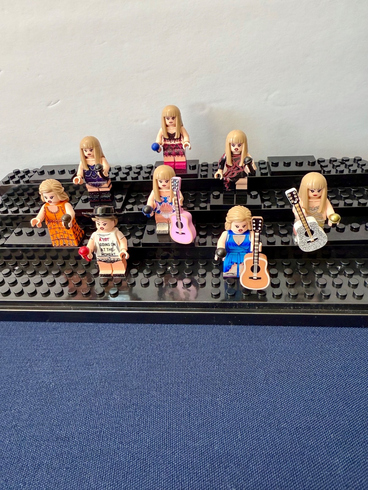 Taylor Swift Eras tour mini figures set of 8 brand New w/ guitars microphones