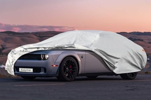 6 Layers Car Cover Custom Fit for Dodge Custom Fit Dodge Challenger LM-Silver