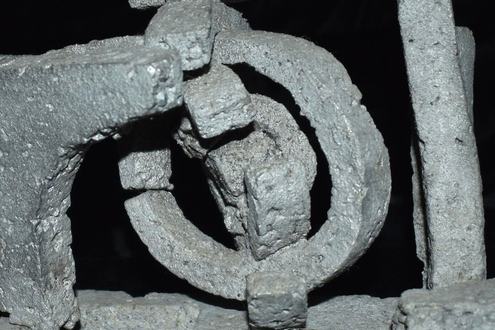 Mid Century Modern Abstract Cement Concrete Art Sculpture Unsigned