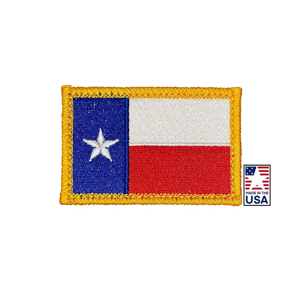 TEXAS FLAG PATCH HOOK BACKING VARIOUS COLORS MADE IN USA