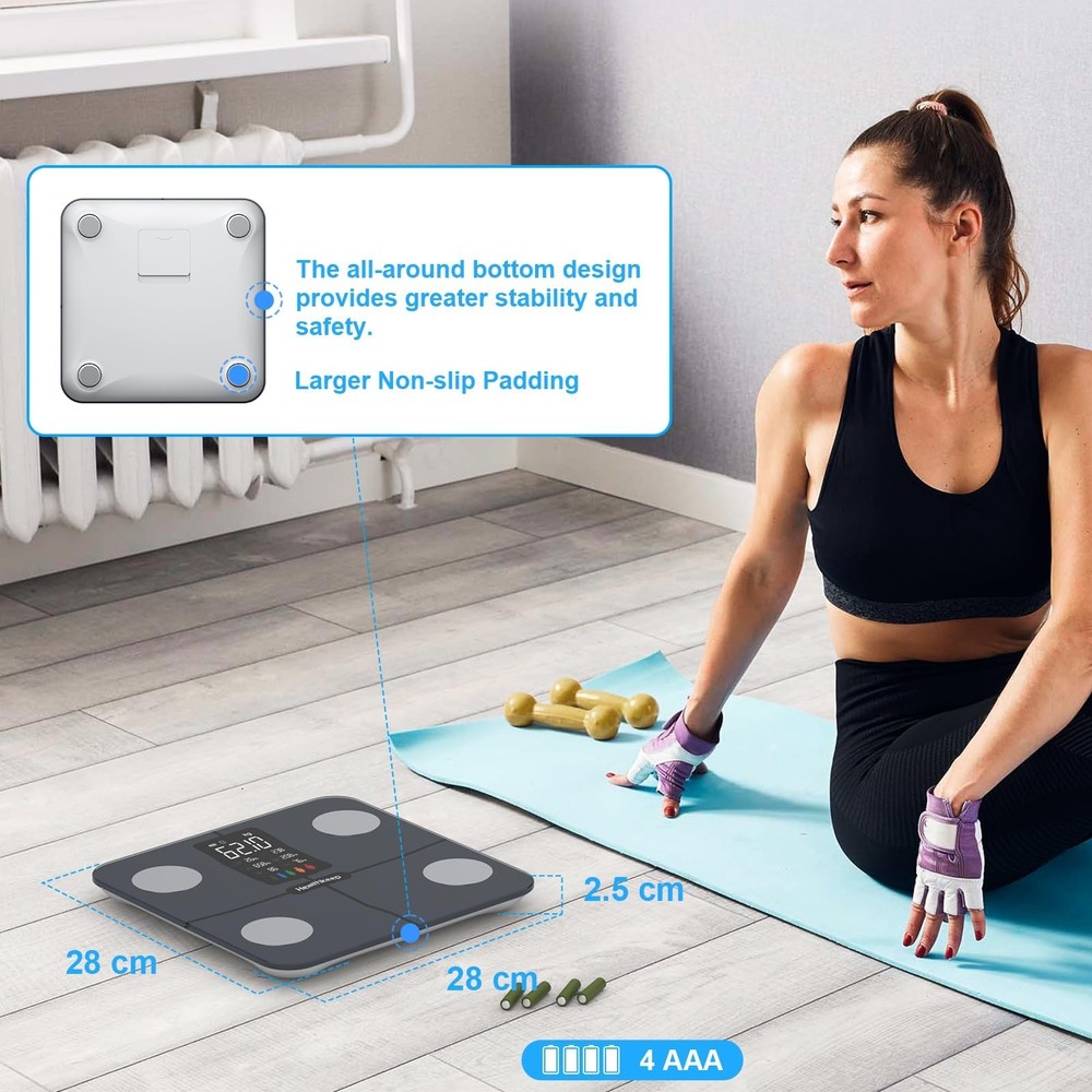 Smart Scale for Body Weight – Large Backlit Display Ultra‑Precise Ba