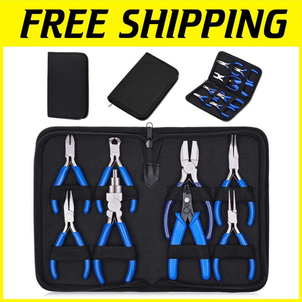 8pcs Micro Jewelry Pliers Set - Wire Wrapping Tools