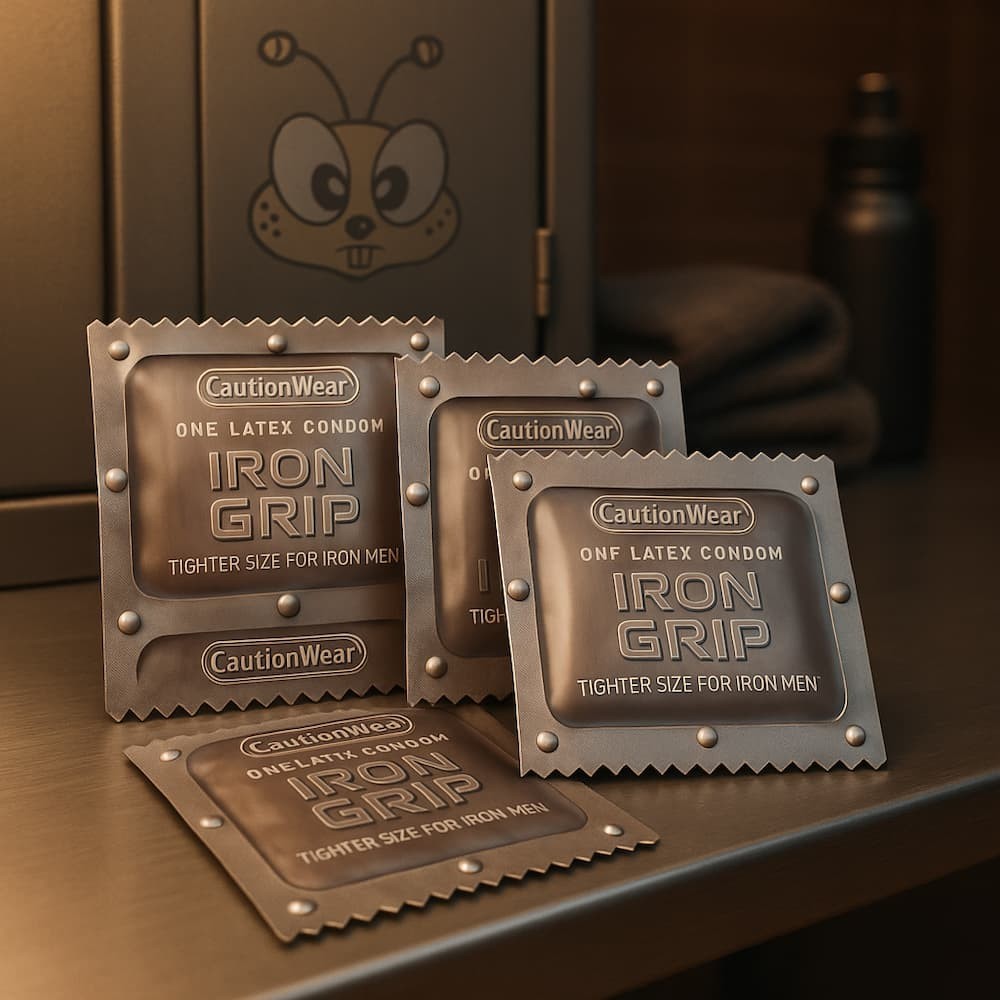 Caution Wear IRON GRIP Condom🍯Small Men's Latex Lubricated Ultra Thin Snug Grip