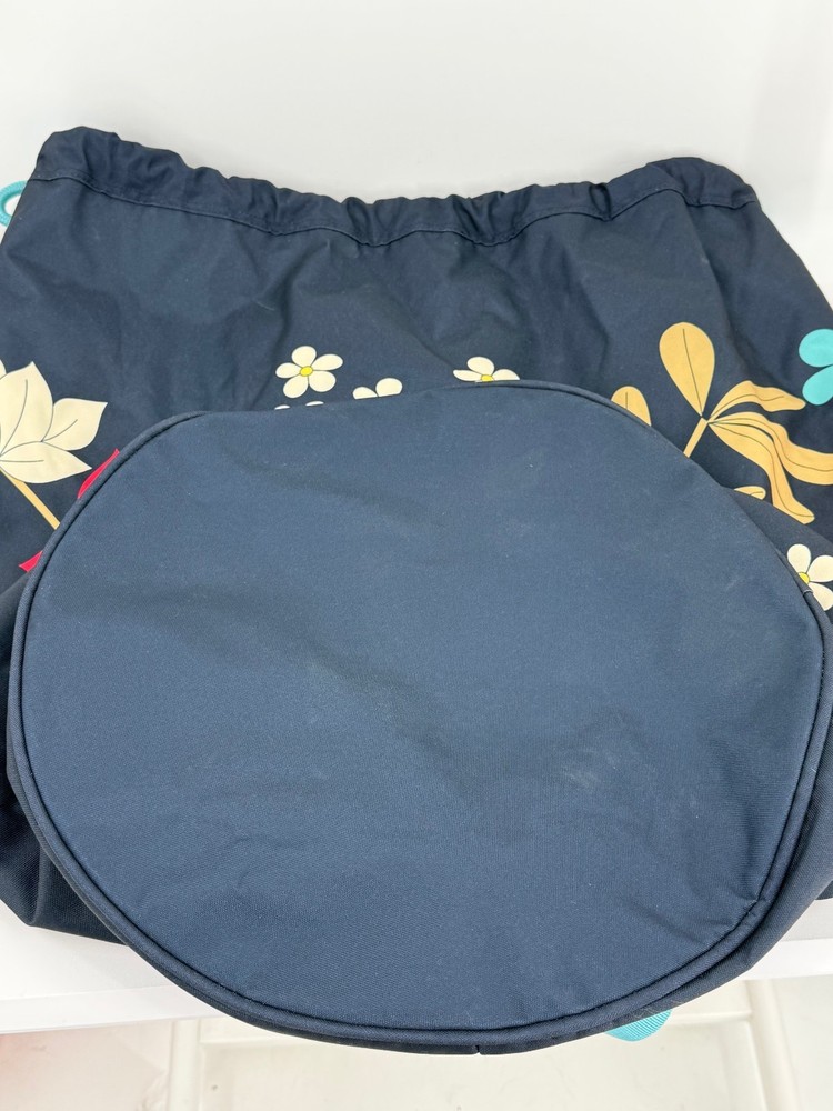 Vera Bradley Happy Snails Navy Blue Lined Adjustable Strap Laundry Clothes Bag